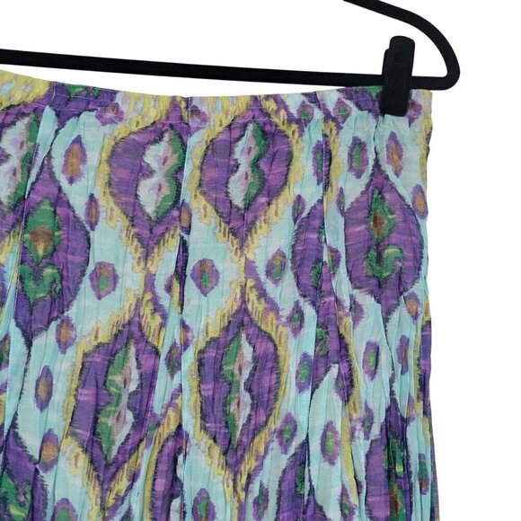 Chico's Women's Vibrant Boho Maxi Skirt Fully Lined Elastic Waist Size L (2) - Picture 3 of 9